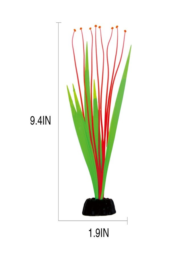 LPFLASAT Fish Tank Decorations Aquarium Decorations Glowing Aquatic Plants Artificial Silicone Ornament with Glowing Effect for Fish Tank Landscape Decoration Betta Fish Tank Decor (Red) - Image 4